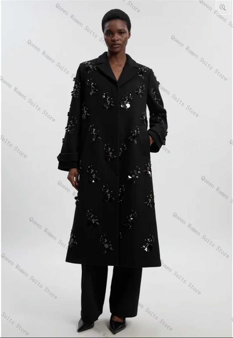 Women Formal Wear Coat - Cashmere Crystals Women Suit 1 Pcs