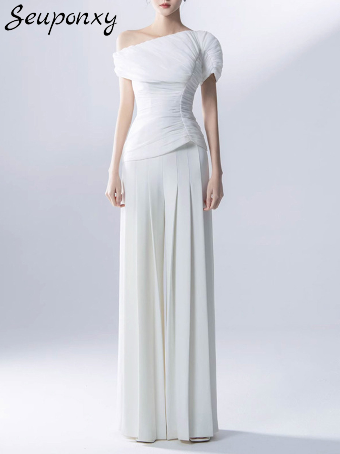 Women'S Formal Wear Pants - High Quality Summer New White Slim