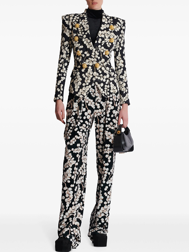 Blazer Set Women Formal - HIGH QUALITY 2025 Designer Runway Suit
