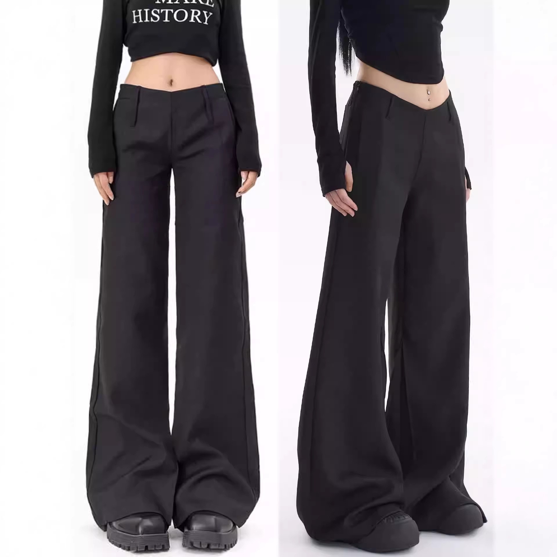 Spring Women's Clothing Low Wa - Tailored Trouser Wide reseña y precio