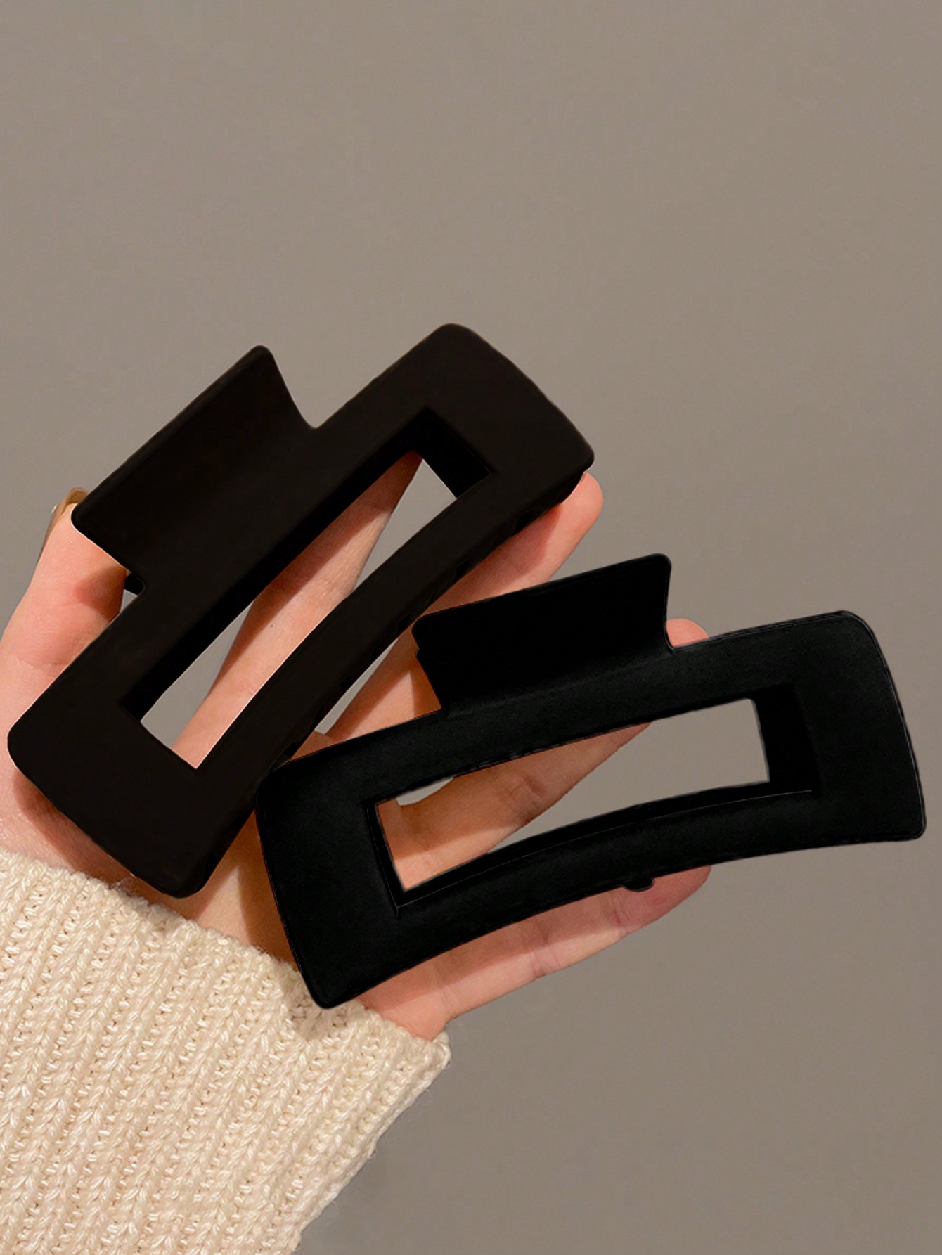 4pcs Women Large Black Square  - Formal Wear Hairstyles For Women reseña y precio