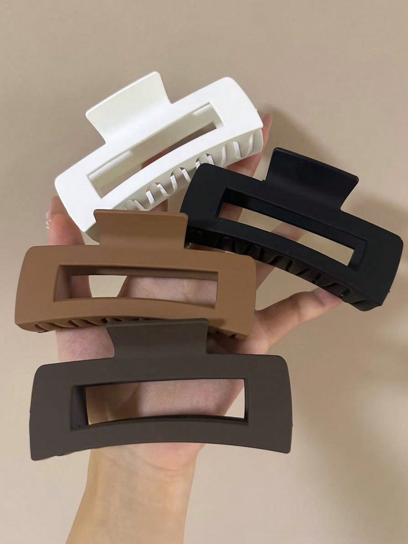 4pcs Women Large Black Square  - Formal Wear Hairstyles For Women reseña y precio
