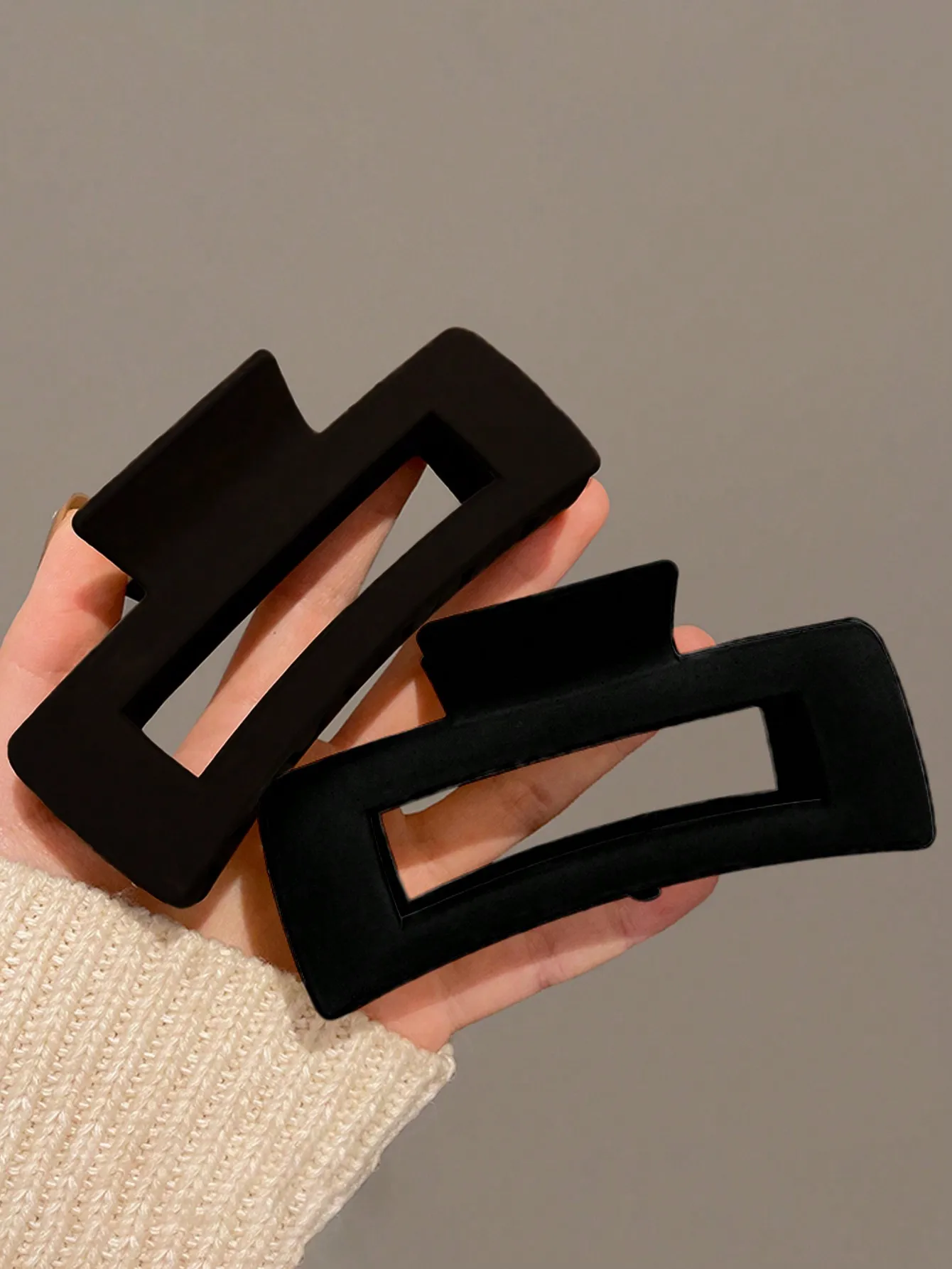 4pcs Women Large Black Square  - Formal Wear Hairstyles For Women reseña y precio