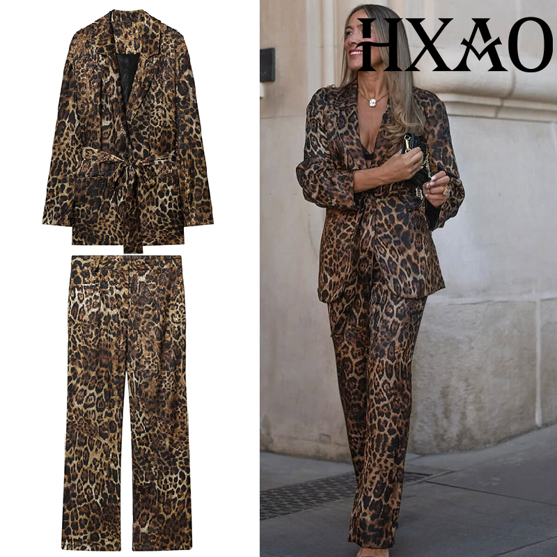 HXAO Leopard Pants Sets 2 Piec - Women'S Formal Wear Pants reseña y precio