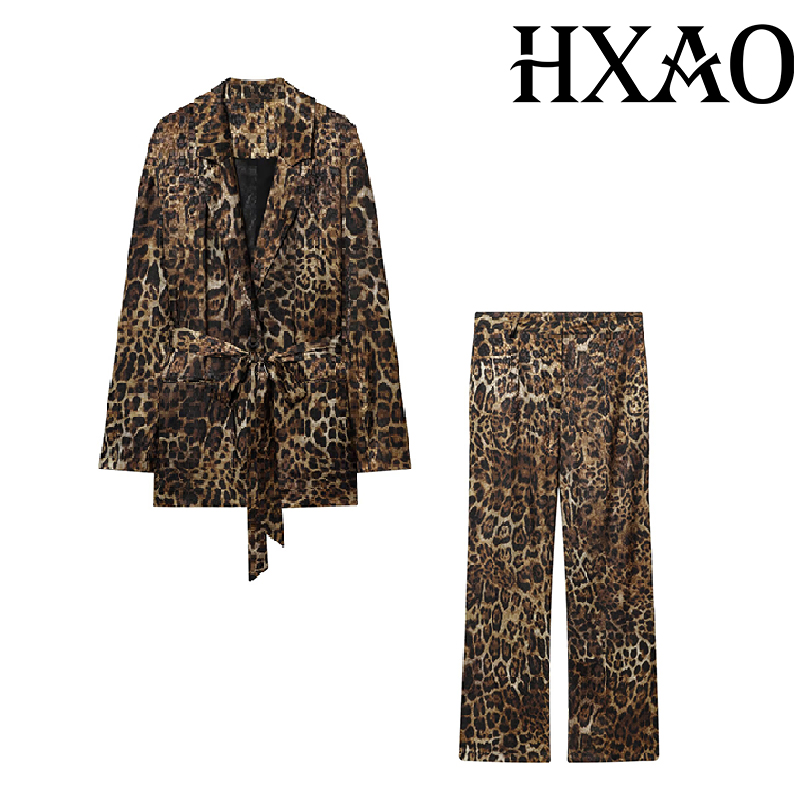 HXAO Leopard Pants Sets 2 Piec - Women'S Formal Wear Pants reseña y precio