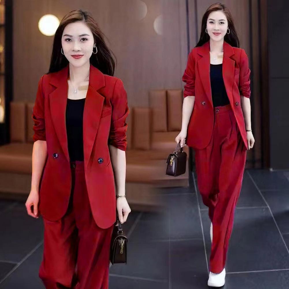 2 Pcs/Set Spring New Loose Sli - Blazer Set Women Formal reseña y precio