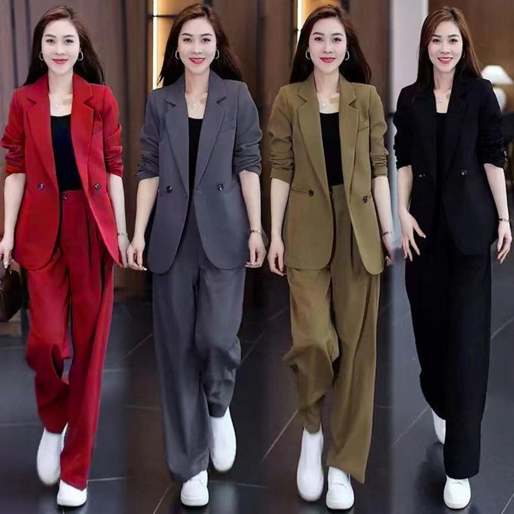 2 Pcs/Set Spring New Loose Sli - Blazer Set Women Formal reseña y precio