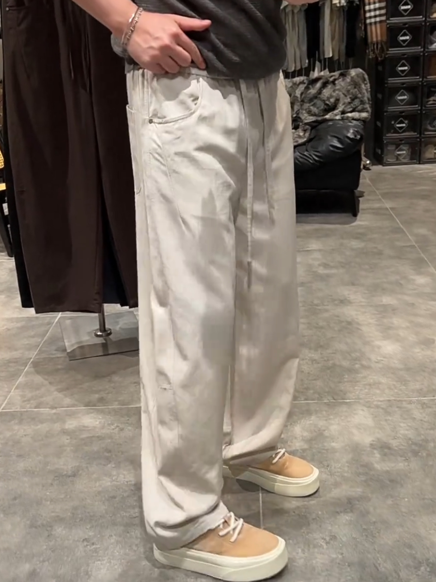 Men's Summer Casual Pants Silk - Tailored Trouser Wide reseña y precio