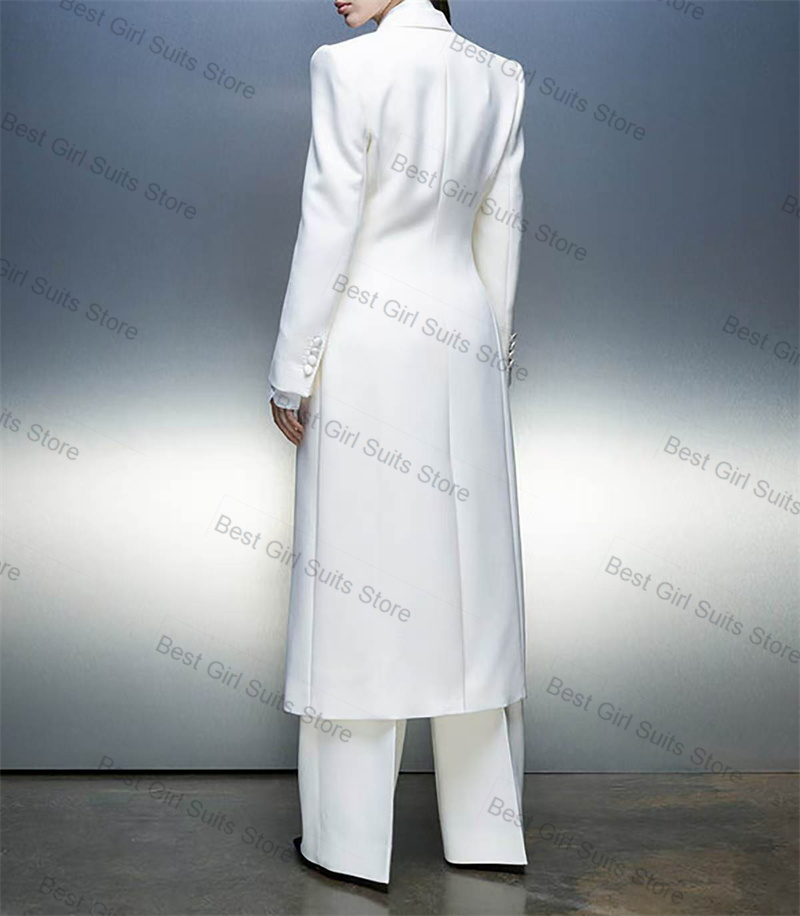 White Women Suit Set 2 Pcs Lon - Blazer Set Women Formal reseña y precio