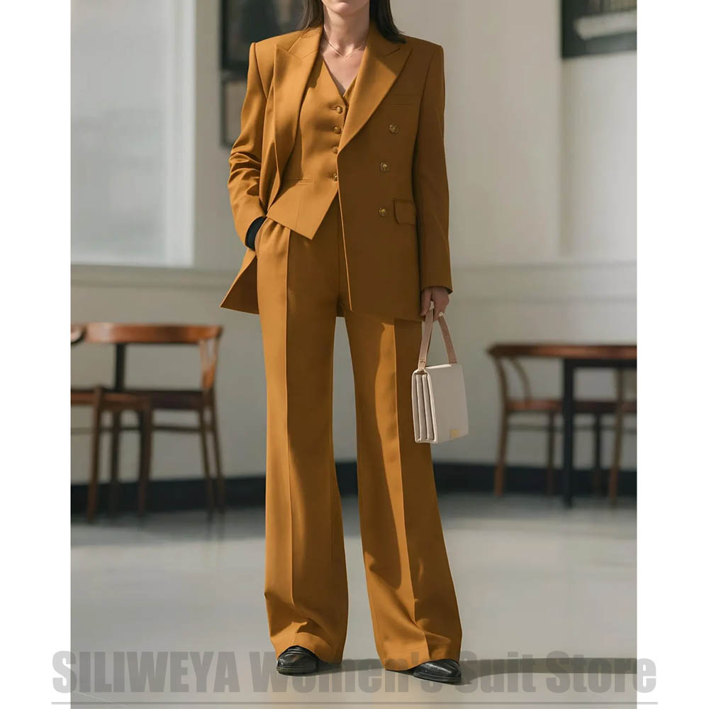 Women's Suit 3 Piece Double Br - Women Formal Wear Shirts reseña y precio