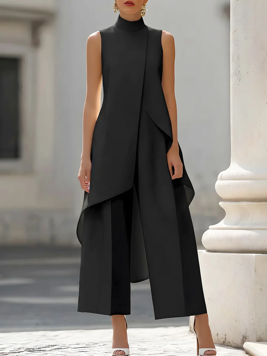 Sleeveless High Neck Asymmetri - Female Formal Wear reseña y precio