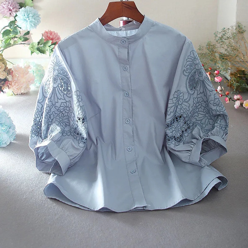 2025 Summer Pure Cotton Stand- - Female Formal Wear reseña y precio