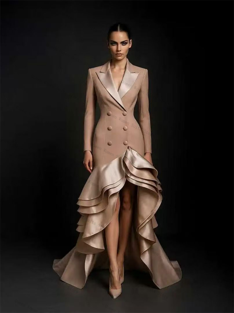 Champagne Women Suit 1 Piece L - Women Formal Wear Coat reseña y precio
