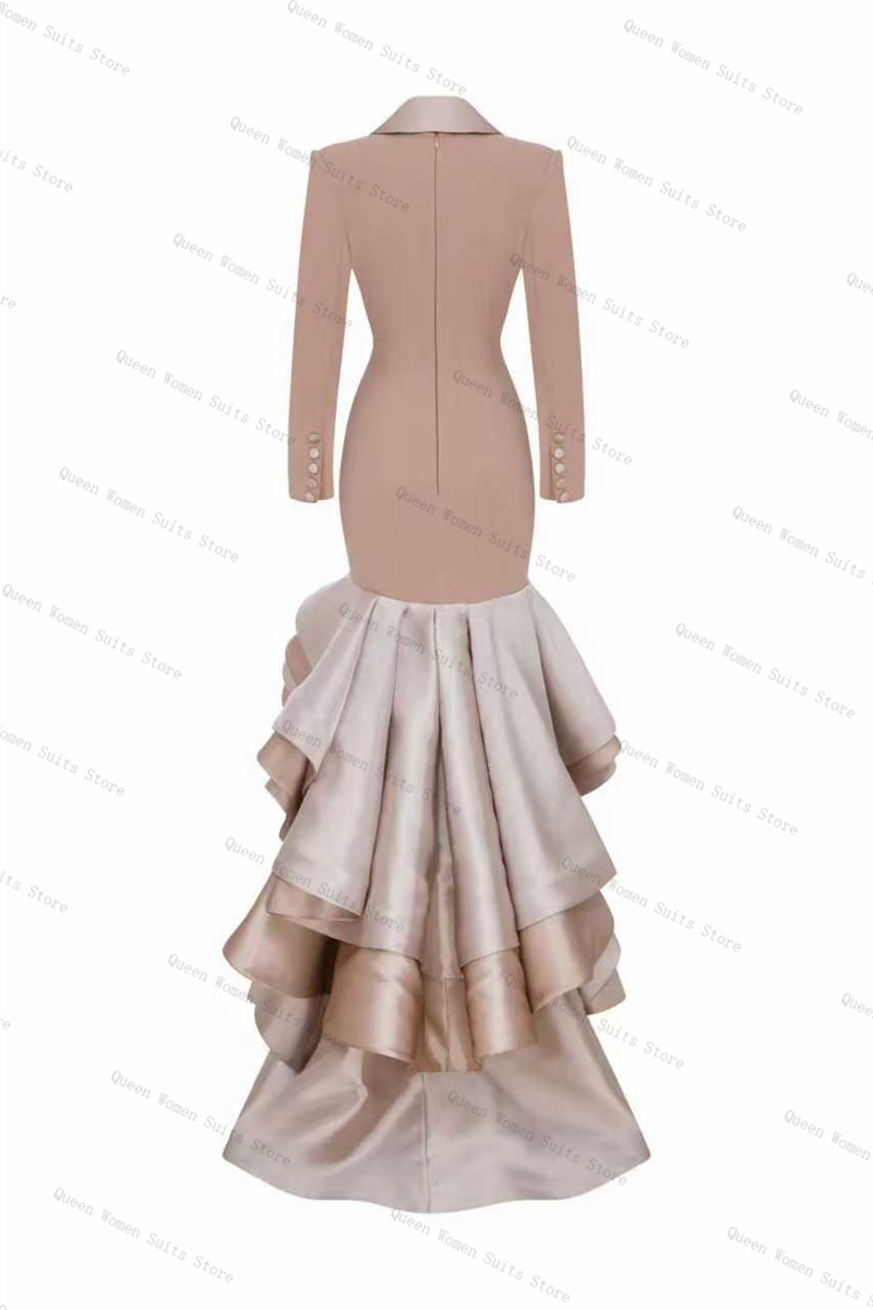 Champagne Women Suit 1 Piece L - Women Formal Wear Coat reseña y precio
