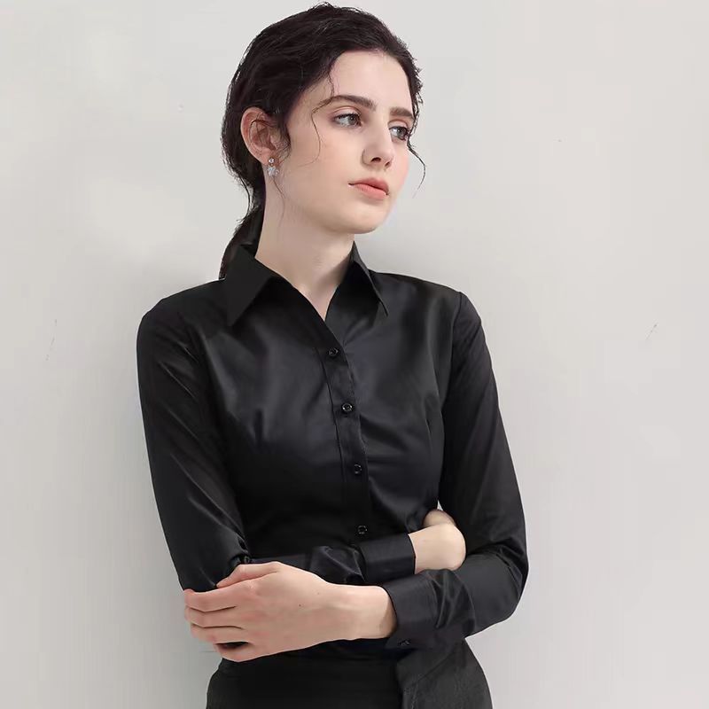 Summer Black Shirt Short-sleev - Women Formal Wear Black And White reseña y precio