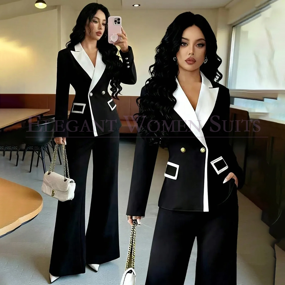 Luxury Black Women's Suits 2 P - Blazer Set Women Formal reseña y precio