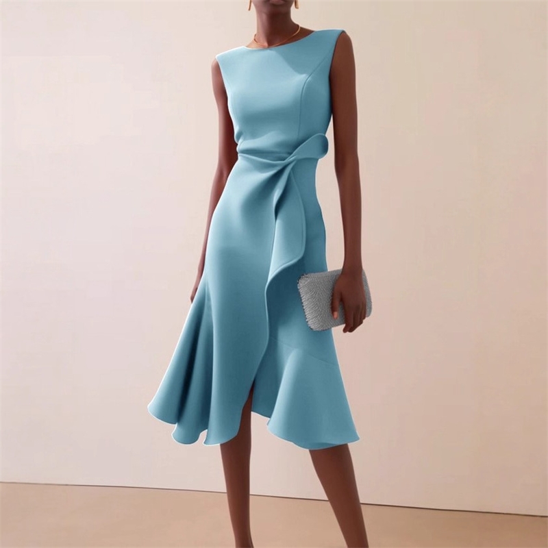 Women Sleeveless Solid Color R - Female Formal Wear reseña y precio