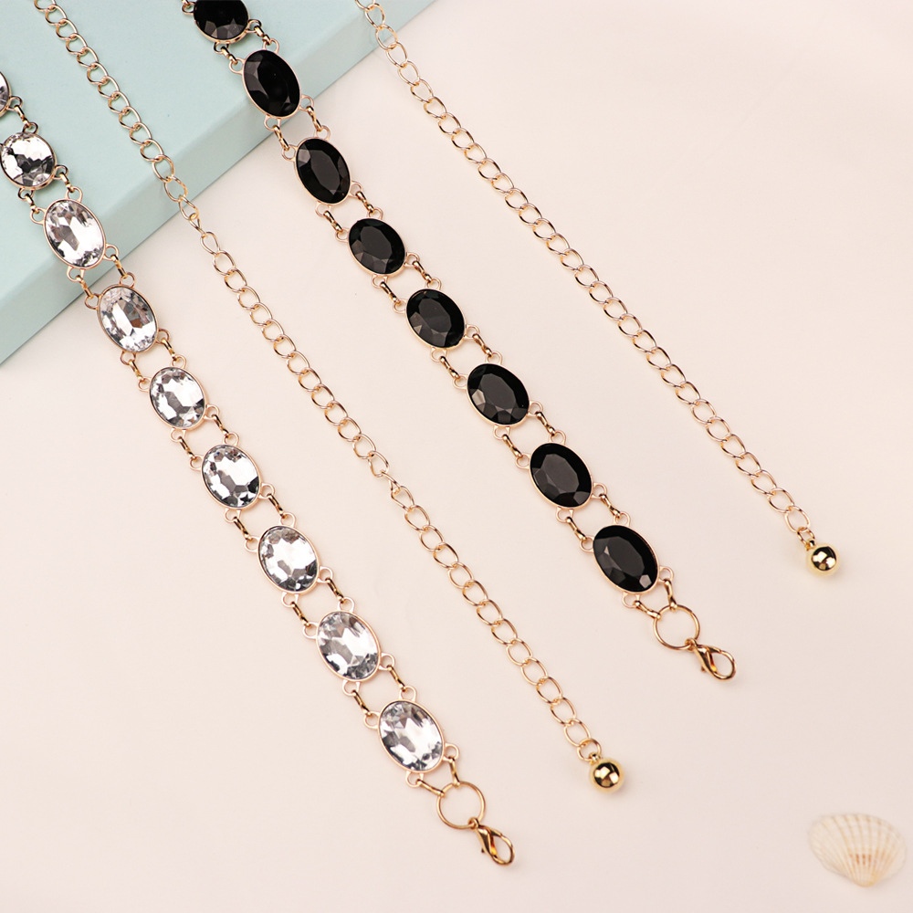 Chic Rhinestone Waist Chain Wo - Women Formal Wear Shirts reseña y precio