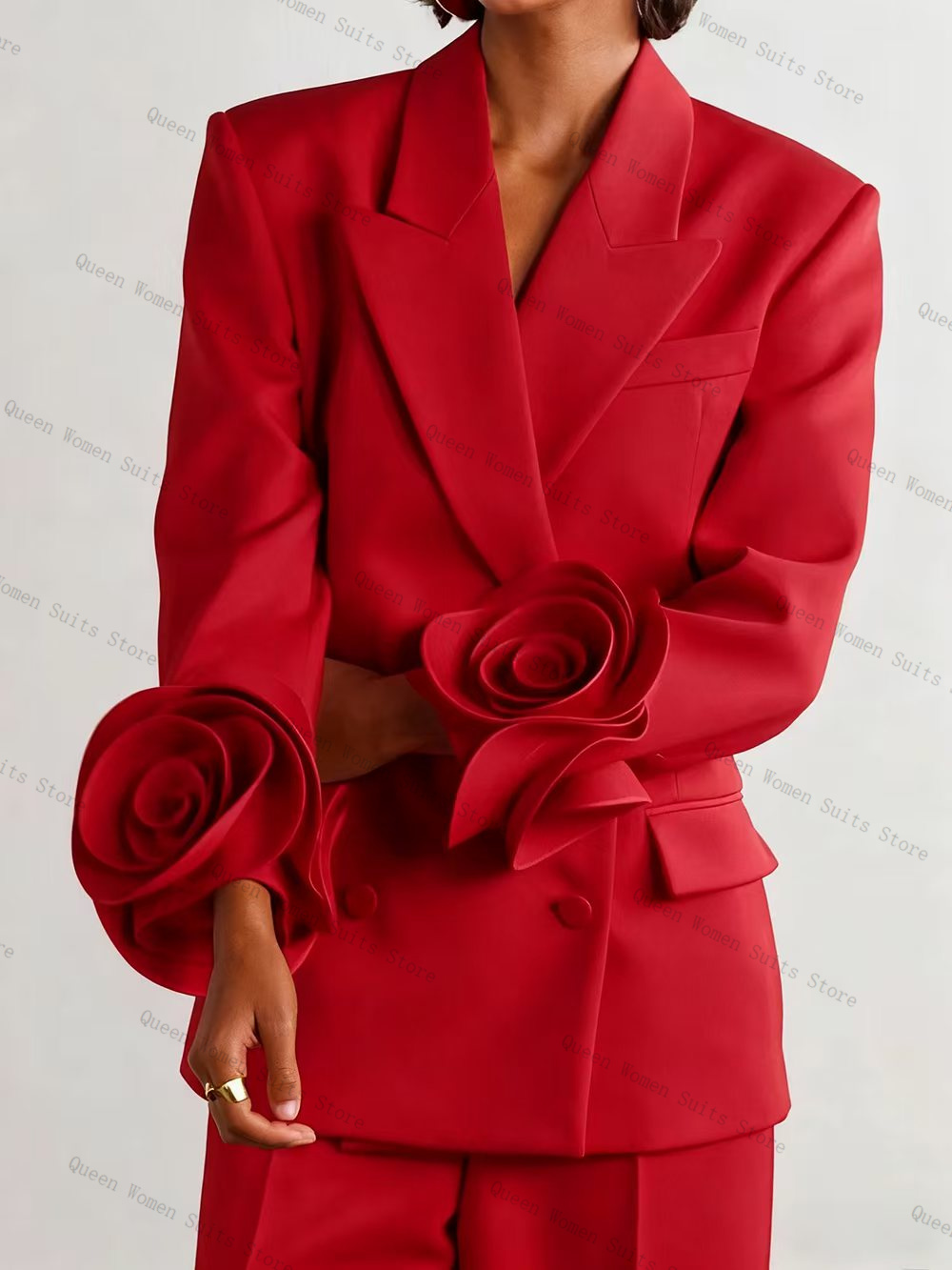 Luxury Red Women Suit Set 2 Pc - Women Formal Wear Coat reseña y precio