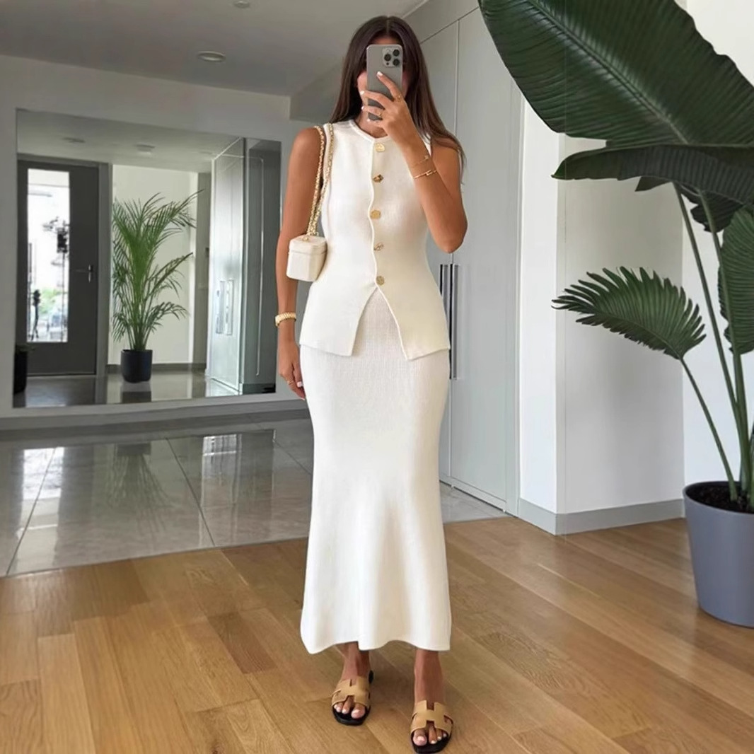 Round-neck Single-breasted Sle - Female Formal Wear reseña y precio