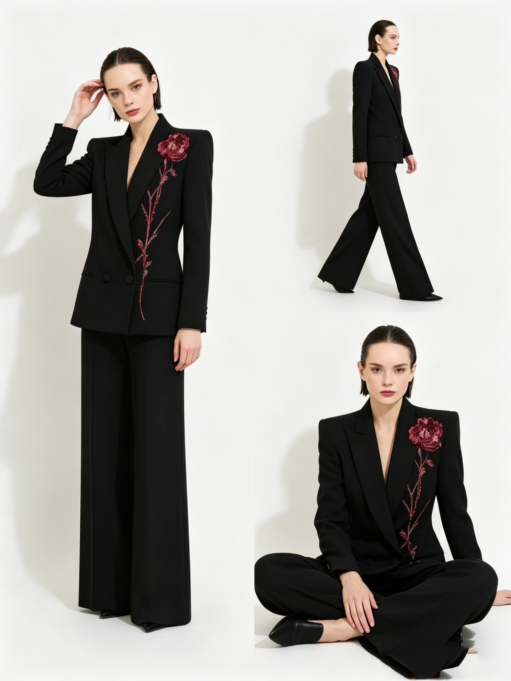 Black Women Suits Set 2 Piece  - Women Formal Wear Coat reseña y precio