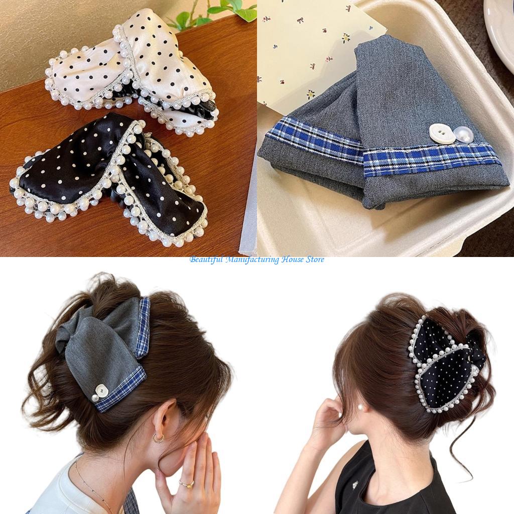 E56A Large Fabric Bowknot Hair - Formal Wear Hairstyles For Women reseña y precio