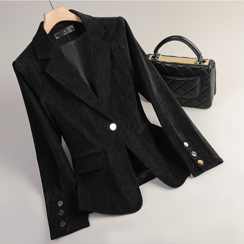 Yellow Gold Velvet Blazer Wome - Women Formal Wear Coat reseña y precio