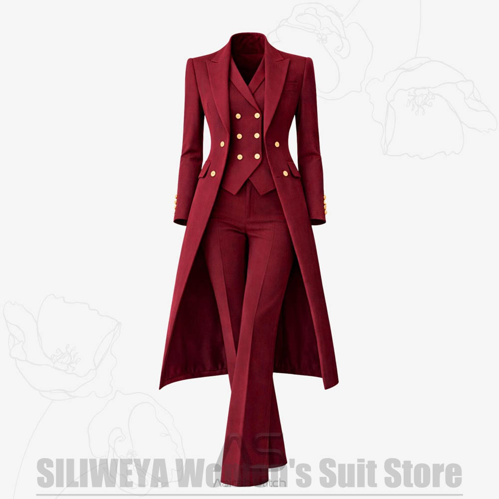 Women's Suit 3 Piece Double Br - Women Formal Wear Shirts reseña y precio
