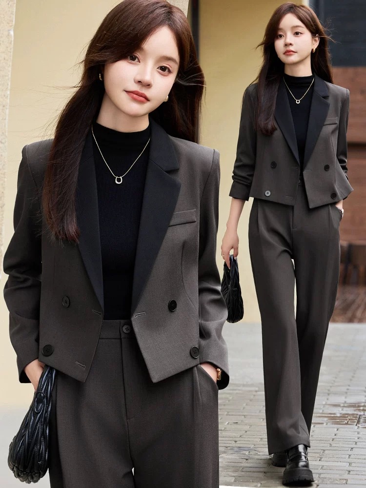 Gray short blazer for women, n - Women Formal Wear Shirts reseña y precio