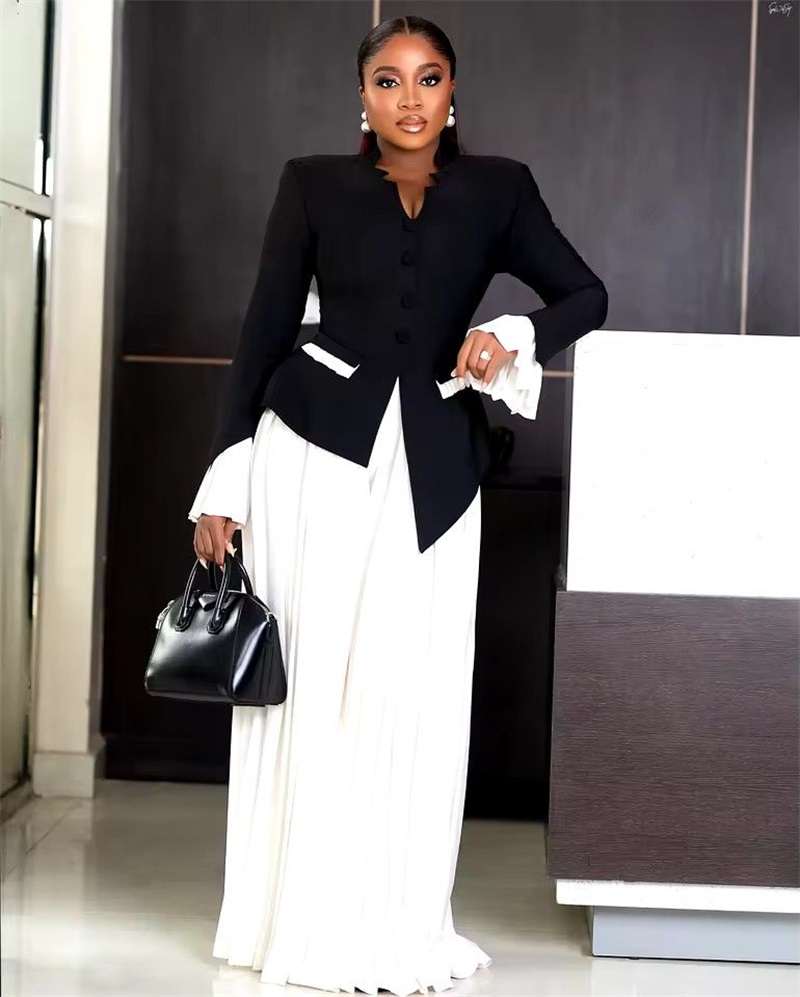 White Black Women Suits Set 2  - Women Formal Wear Black And White reseña y precio