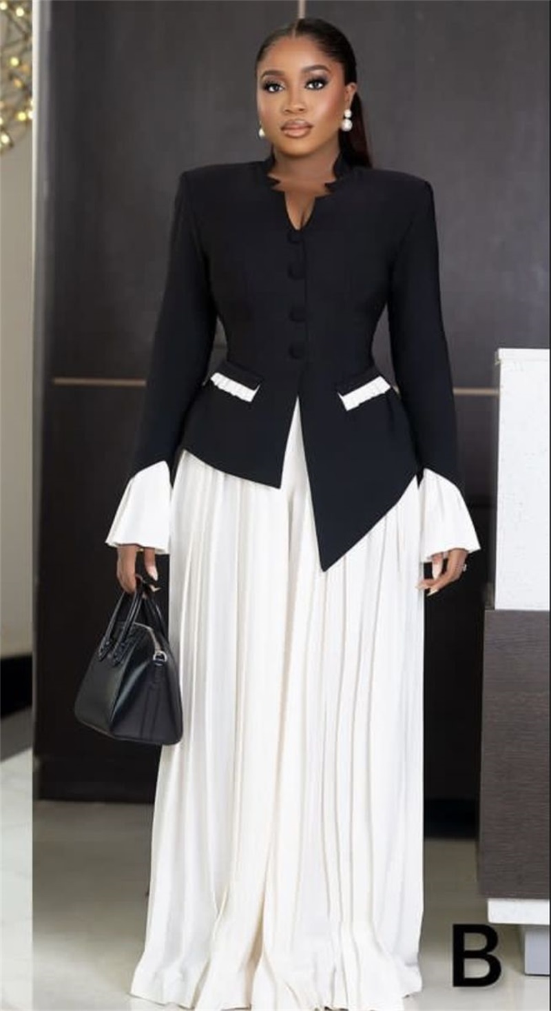 White Black Women Suits Set 2  - Women Formal Wear Black And White reseña y precio