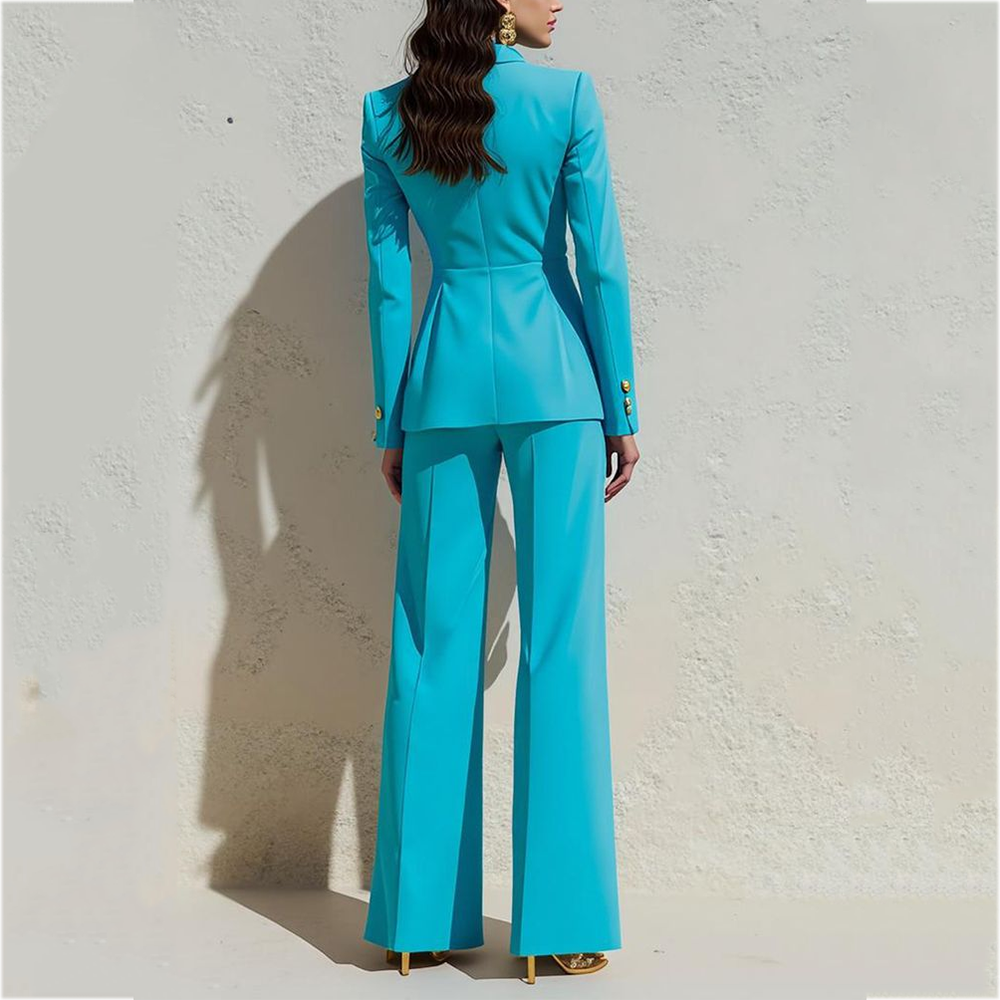 Business Suit For Women Solid  - Women'S Formal Wear Pants reseña y precio
