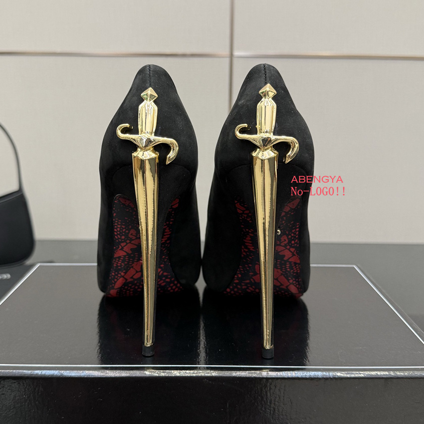 Designer Black Leather High He - Women Formal Wear For Wedding reseña y precio