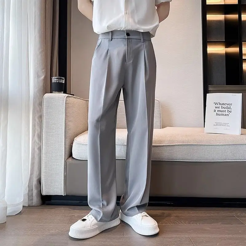 Wide Leg Gray Baggy Men's Summ - Tailored Trouser Wide reseña y precio