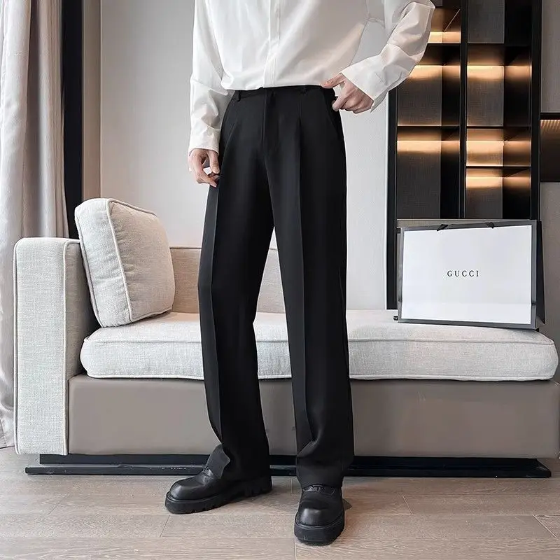 Wide Leg Gray Baggy Men's Summ - Tailored Trouser Wide reseña y precio
