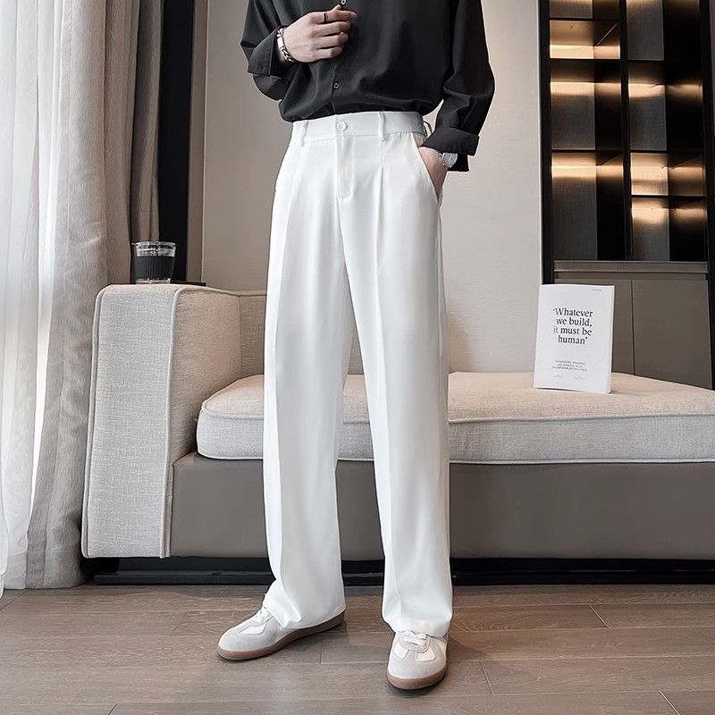 Wide Leg Gray Baggy Men's Summ - Tailored Trouser Wide reseña y precio