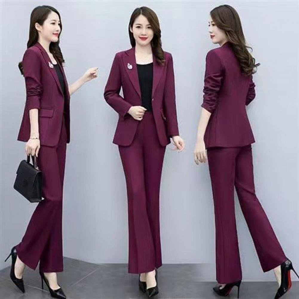 2 Pcs/Set Lady Formal Coat Pan - Women'S Formal Wear Pants reseña y precio